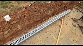 Drainage system  channel drain installed [upl. by Beitris794]