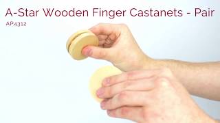 AStar Wooden Finger Castanets  Pair [upl. by Lemmy791]