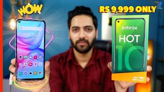 Infinix HOT 10  Unboxing amp Hands On 🔥 6GB128GB  Helio G70  5200 mAh  678quot Display Rs9999😲😲 [upl. by Ahsieken594]