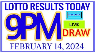 Lotto Results Today 9pm DRAW February 14 2024 swertres results [upl. by Sethrida]