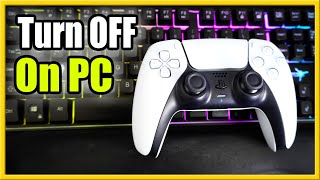 How to TURN OFF PS5 Controller on PC Wired and WIRELESS [upl. by Melborn]