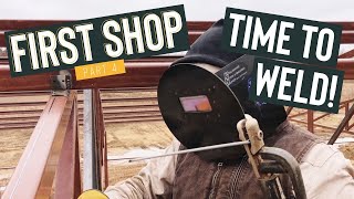 WELD UP METAL BUILDING PART 4 WELDING OUT EVERYTHING [upl. by Curtis576]