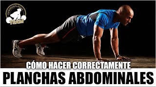 CÓMO HACER PLANCHAS ABDOMINALES CORRECTAMENTE [upl. by Feucht]