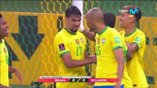 Brasil vs Ecuador 20 Resumen y goles del partido 2022  Clasificatorias Qatar 2022 [upl. by Alard]