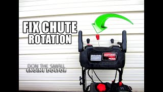 FIX A Snowblower Chute That Wont Rotate  Video [upl. by Nyladnek]