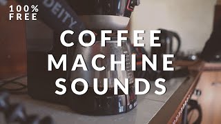 Home Coffee Machine Brewing Sound Effects  RoyaltyFree Sounds [upl. by Ettigirb]