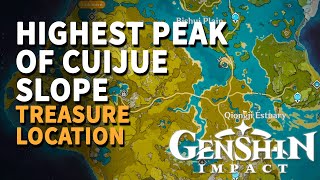 Find the treasures location Genshin Impact Highest peak of Cuijue Slope [upl. by Leigh]