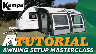 Kampa AIR Awning Setup Masterclass Guide [upl. by Mairym920]