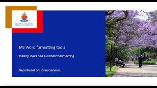 MS Word Howto use heading styles and automated numbering [upl. by Chak]