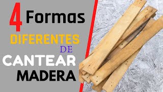 4 Formas DIFERENTES de cantear madera de PALETS [upl. by Velma]