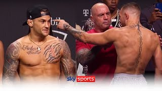 Angry Conor McGregor separated from Dustin Poirier at UFC 264 weighin [upl. by Felecia]