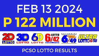 Lotto Result February 13 2024 9pm PCSO [upl. by Kenneth816]