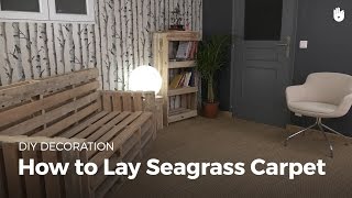 How to Lay Sisal Carpet  DIY Projects [upl. by Nevuer192]