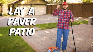 How To Lay a Paver Patio the Easy Way  Build With Roman [upl. by Maitilde]