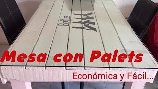 ► COMO HACER UNA MESA CON PALETS  DIY COMEDOR TARIMA  HOW TO DO A TABLE WITH PALLET [upl. by Akerboom]