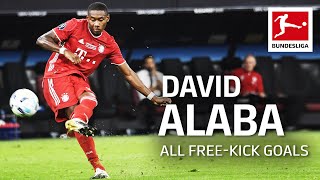 David Alaba  All FreeKick Goals Ever [upl. by Yblocaj]