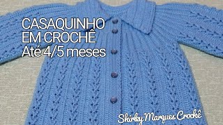 CASAQUINHO DE CROCHÊ PASSO A PASSO crochet crochebebe [upl. by Eleik]