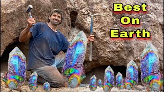 Finding Worlds Best Iridescent Hematite Crystals  Graves Mt Georgia [upl. by Asirralc]