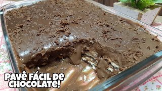 PAVÊ DE CHOCOLATEFÁCIL E RÁPIDO [upl. by Nnahteb]