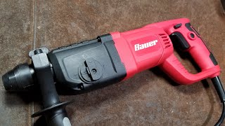 Harbor Freight Bauer 1quot SDS DHandle Rotary Hammer Review [upl. by Charity23]