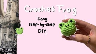 How to Crochet a Mini Frog Tutorial  BEGINNER FRIENDLY [upl. by Nuhsal]