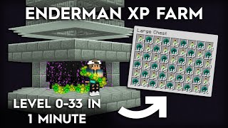 Minecraft Enderman 1 Hit Farm  Super Fast XP [upl. by Lyrret]