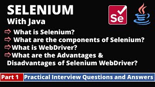 Part1Selenium with Java Tutorial  Practical Interview Questions and Answers  Selenium WebDriver [upl. by Naillij952]