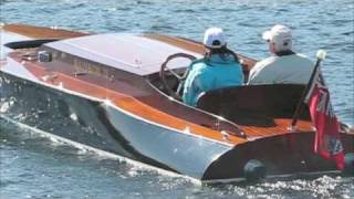 Chris Craft V12 BPM engines Antique Race Boats with Mindy [upl. by Lihcox]