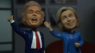 Hillary Clintons nodding inspires bobblehead doll [upl. by Ahsenar]