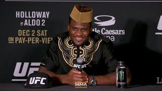 UFC 218 Francis Ngannou PostFight Press Conference  MMA Fighting [upl. by Kapeed]