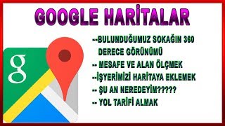 Google harita kullanımı sokak görünümü mesafe ölçme [upl. by Curzon841]