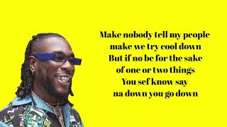 Burna Boy  Wetin Dey Sup Official Lyrics Video [upl. by Anitsenre907]