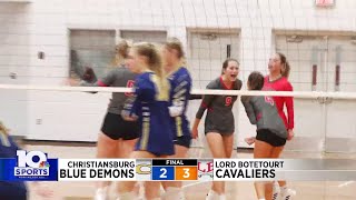 Christiansburg at Lord Botetourt Girls Volleyball [upl. by Melina]