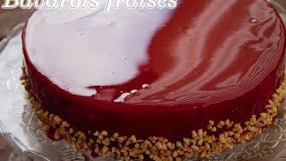 Bavarois fraises Très FACILE Par QUELLERECETTE [upl. by Marybella]