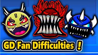 Geometry Dash Fan Difficulties Easiest to Hardest [upl. by Orlan]