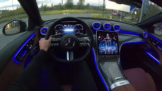 NEW 2022 Mercedes CCLASS Drive Exterior Interior Ambiente W206 C300 [upl. by Ejroj]