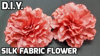 DIY Silk Fabric Flower  MyInDulzens [upl. by Rednaeel]