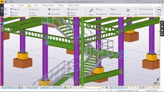 How to Create Castellated beam and Generating Elevations from Gridlines in Tekla Structures 2017 [upl. by Atalie]