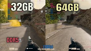 64gb vs 32gb RAM Gaming DDR5 [upl. by Maurice]