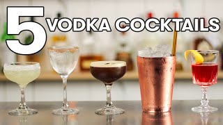 5 x EASY VODKA COCKTAILS part 2 [upl. by Uv]