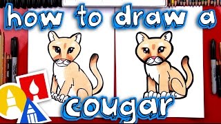 How To Draw A Cartoon Cougar [upl. by Yliak]