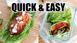 Quick amp Easy BLT Lettuce Wraps  Low Carb Lunch [upl. by Thier749]