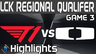 T1 vs DK Highlights Game 3  LCK Regional Qualifer  T1 vs Dplus KIA by Onivia [upl. by Natye]