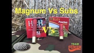 Sub Sonic 410 shotgun amo Vs Magnum 3quot shells [upl. by Akcirederf]