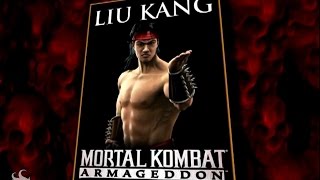 Mortal Kombat Armageddon  Liu Kangs Trading Kard Bio [upl. by Leicester155]