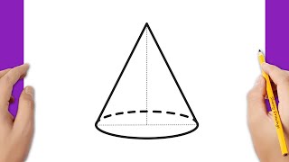 How to draw a cone [upl. by Ahsiela]