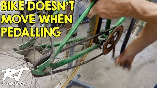 Pedals Turn But Rear Wheel Doesnt  Bike Wont Move  How To Fix [upl. by Annawad]