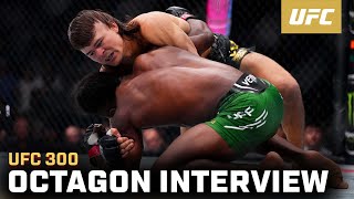 Diego Lopes Octagon Interview  UFC 300 [upl. by Ayle]