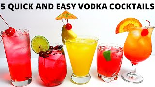 5 Easy Vodka Cocktails [upl. by Oakley5]