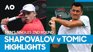 Denis Shapovalov vs Bernard Tomic Match Highlights 2R  Australian Open 2021 [upl. by Hewe314]